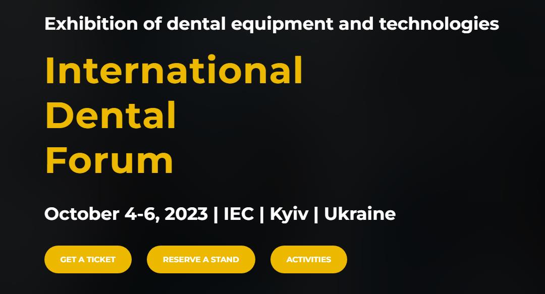 International Dental Forum Oct 46, 2023 IEC Kyiv Ukraine Crosstech